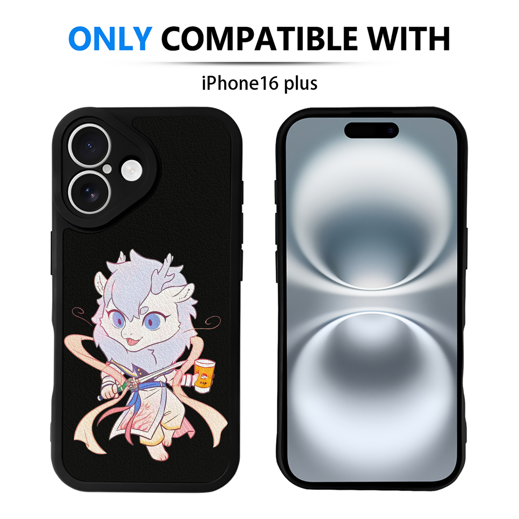 （画像用） Ne Zha 2 ナタ 魔童の大暴れ 【iPhone 16シリーズ対応】シリコンスマホケース（レザー調） 材質：シリコン